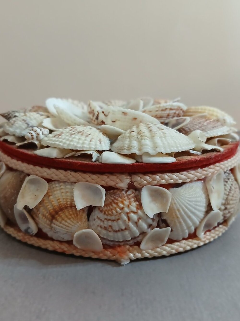 Two Vintage Handmade Seashell Decorated Trinket Boxes-Coastal-Nautical - Picture 8 of 10